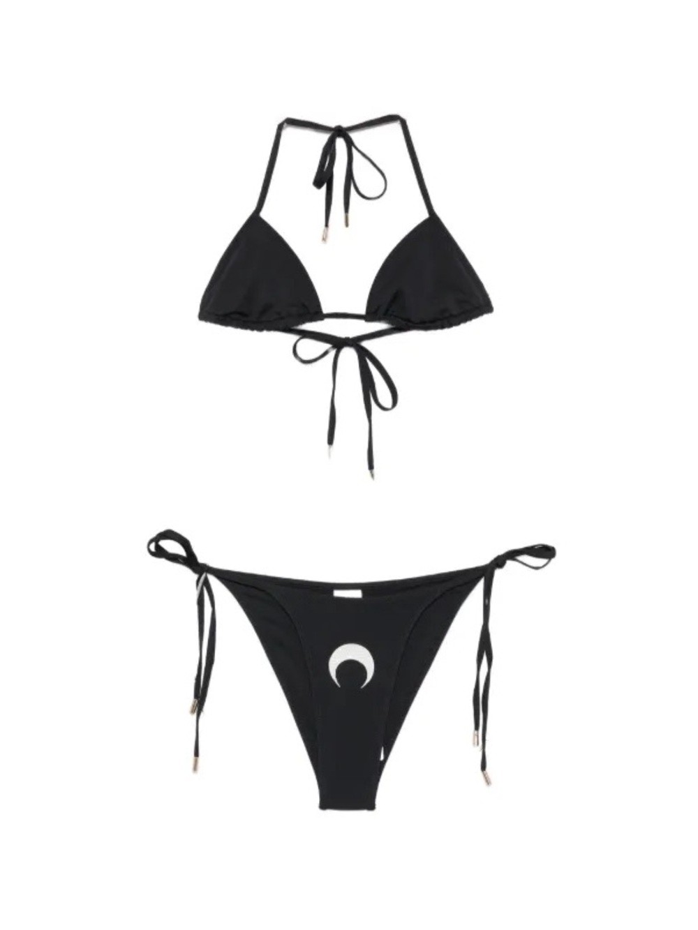 3 piece Marine Serre moon-print triangle bikini and visor hat set